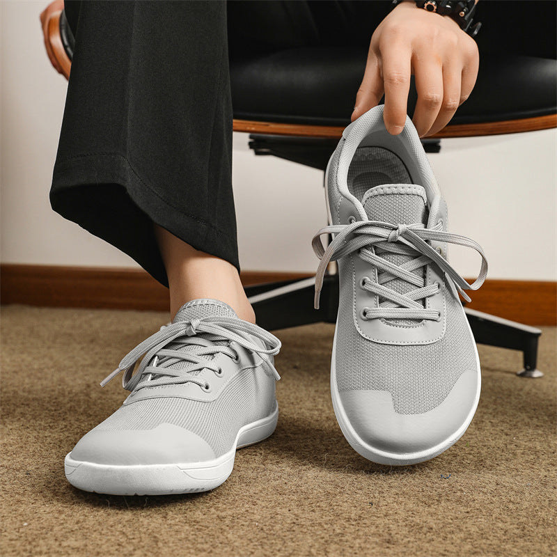 Breathable Mesh Running Shoes Men's Wide Last Trendy Casual Sneaker