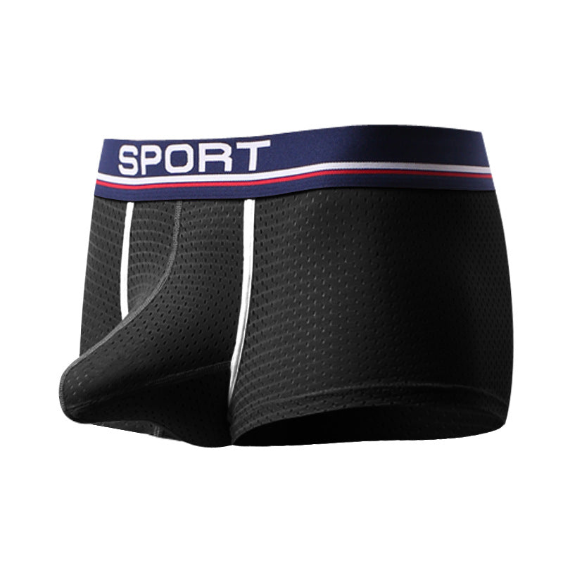 Bullet-type Separated Trunk Underwear Ice Silk Net Yarn Trendy Breathable Boxers Boys' Shorts