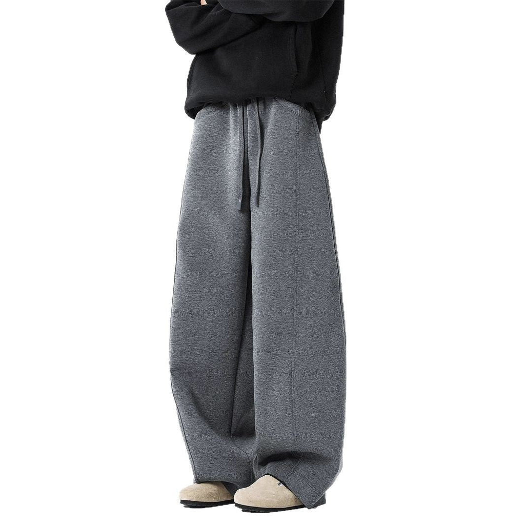 Men's Winter American High Street Relaxed Dark Gray Pants