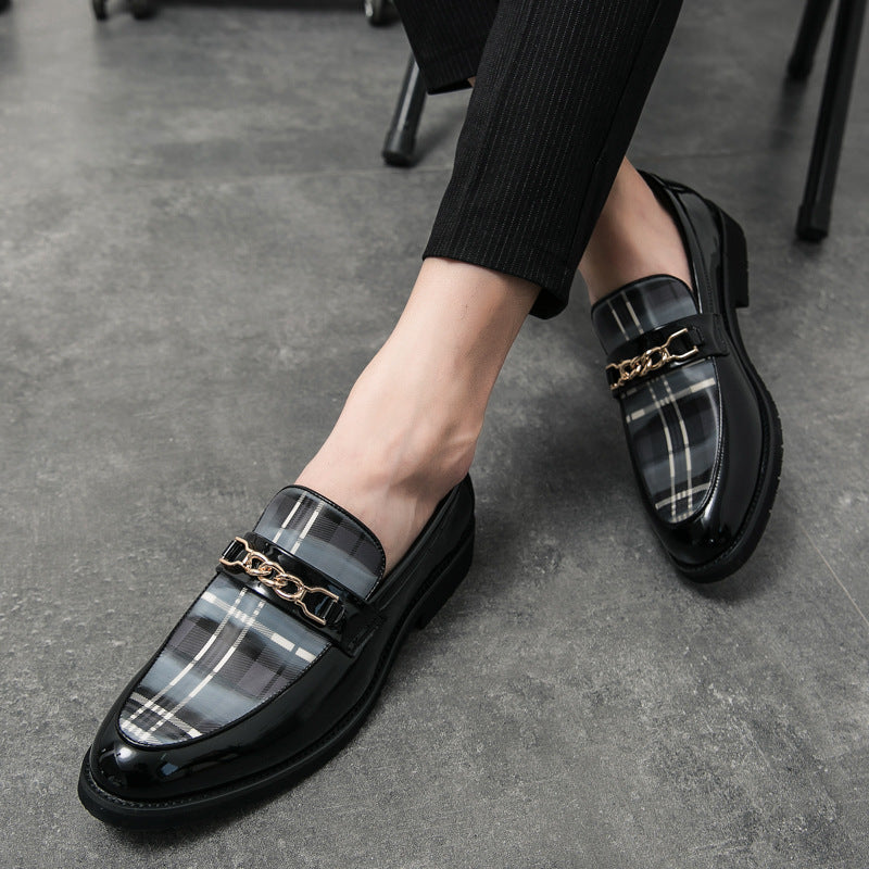 Pointed Casual Leather Shoes Men's Shoes