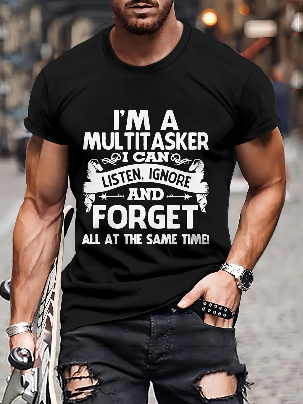 Men's Fashion 3D T-shirt Casual Loose