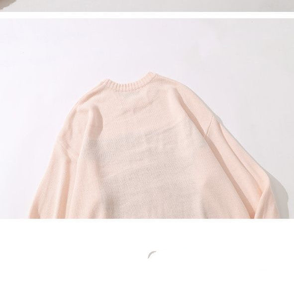 Knit Sweater Men's Ins Tide Brand Crew Neck Sweater