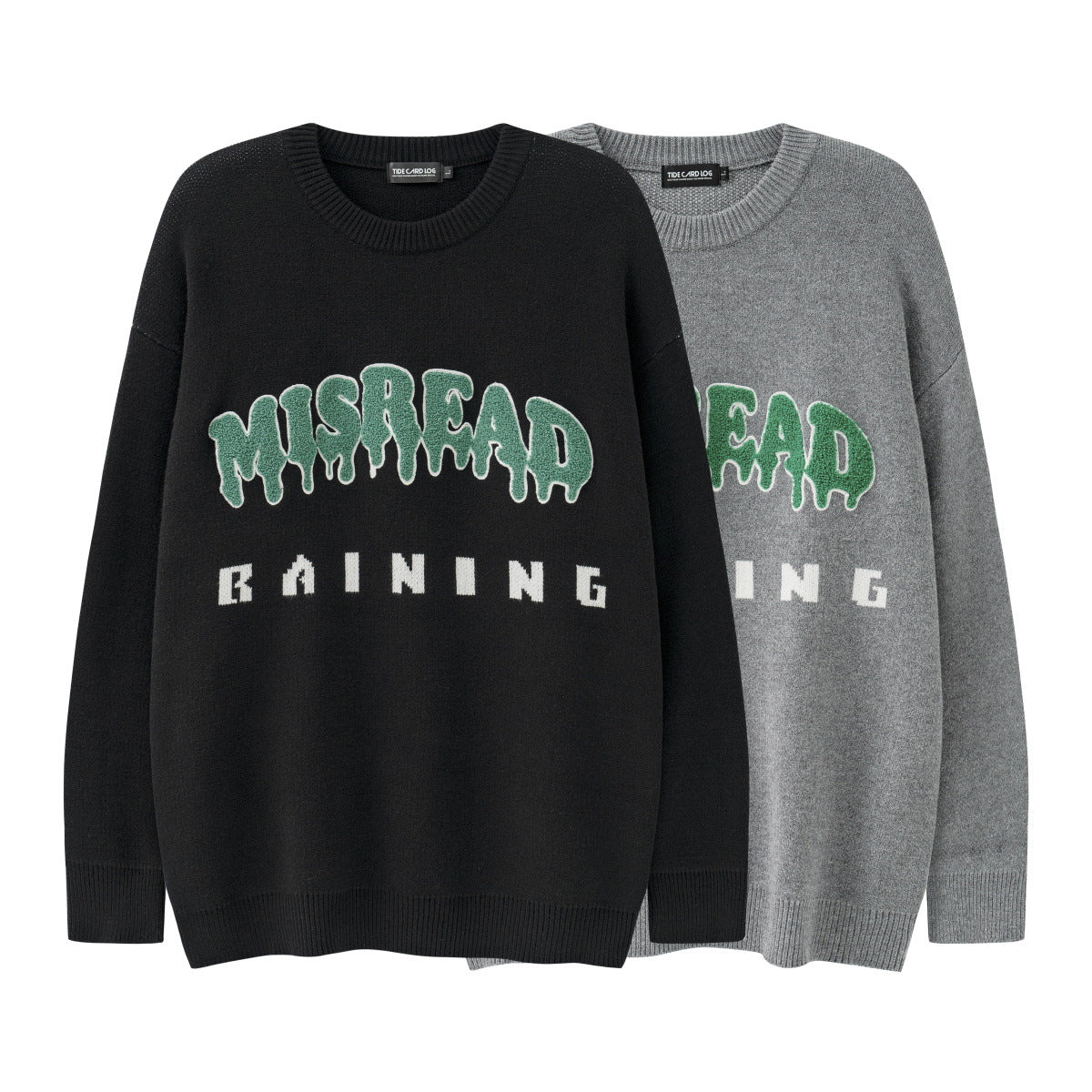 Lazy Couple Men And Women Embroidered With Letters Sweater