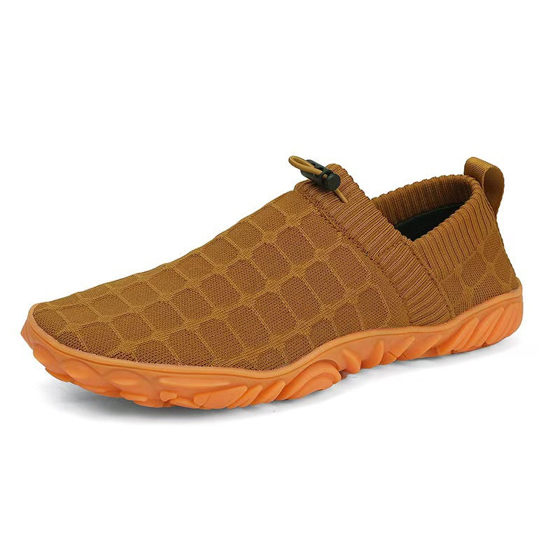 Men's Slip-on Breathable Flyknit Soft Bottom Indoor Fitness Shoes