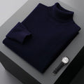 Pure Wool Sweater Men's High Collar Loose Thickened
