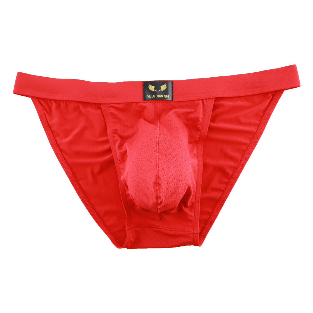 New Nylon Men's Underwear Solid Color Mid-waist Breathable Sexy Triangle