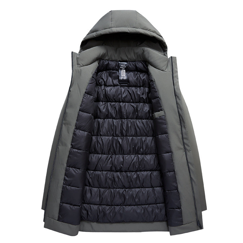 Winter Thickened And Insulated Cotton Coat For Middle-aged And Elderly Dads