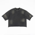 Terry Distressed T-shirt Men's High Street Loose Edge Washed-out Vintage