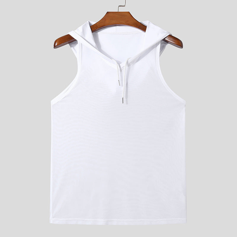 Men's Solid Color Sheer Sexy Vest
