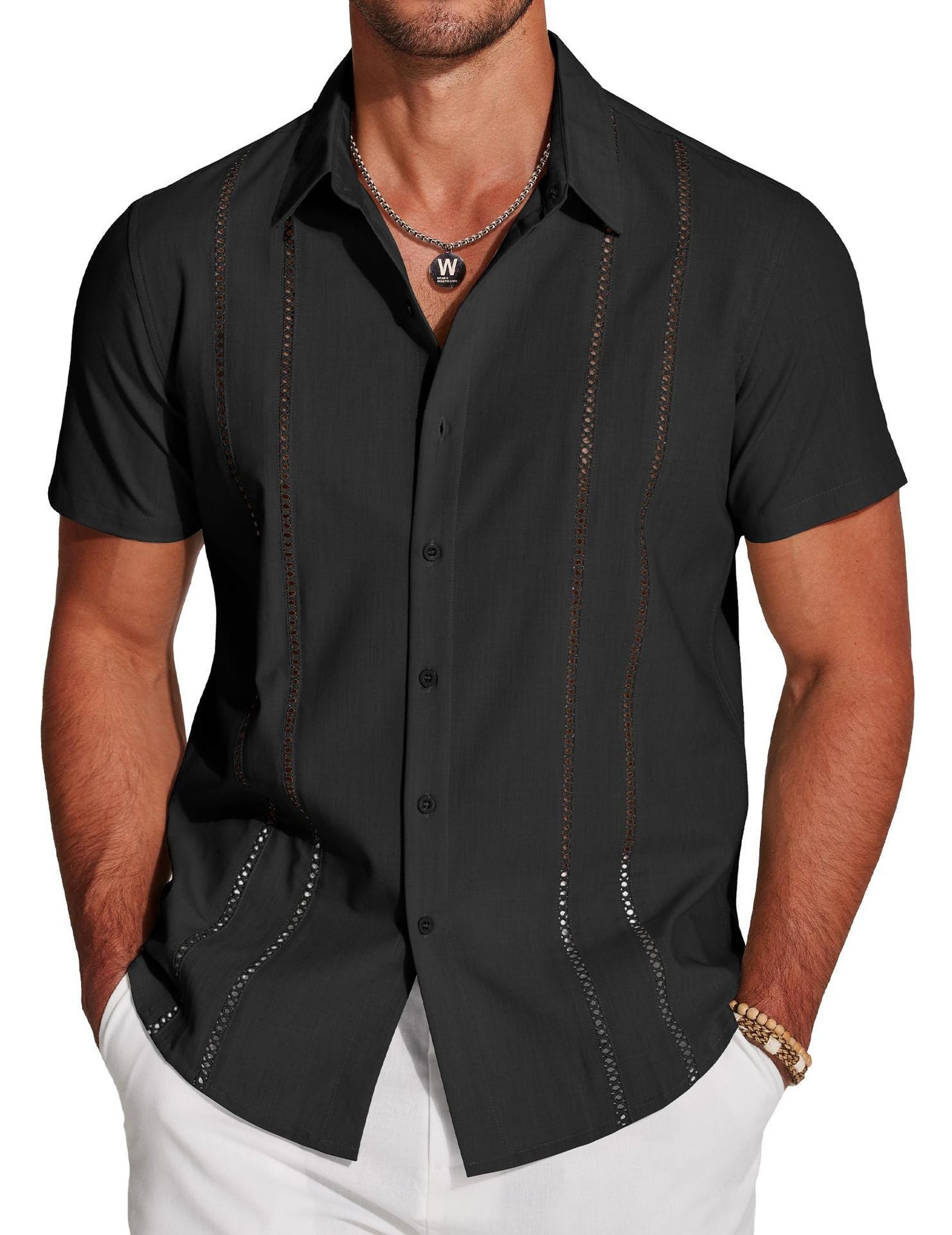 Men's Shirt Hawaiian Short Sleeve Shirt 3D Digital Print Holiday Printing