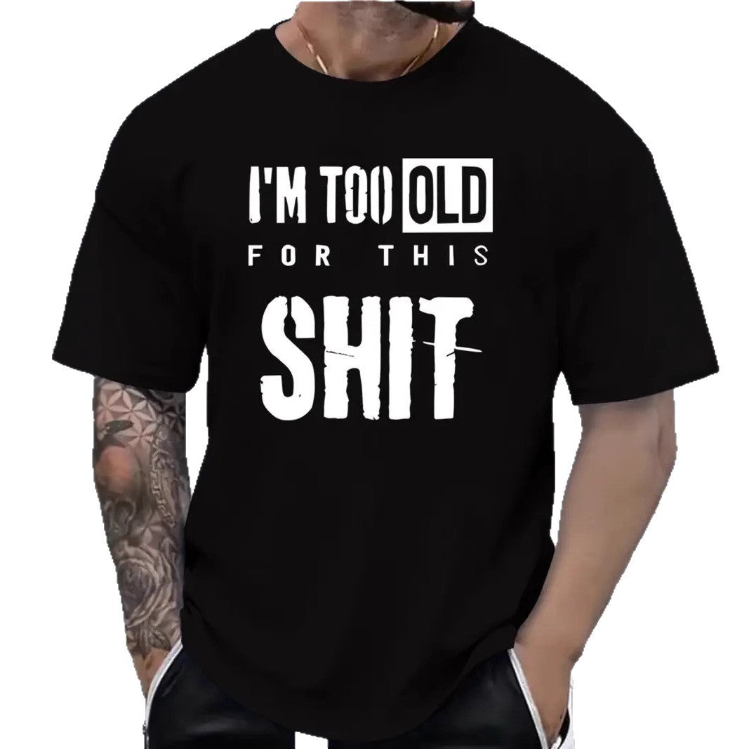 Men's All-match Short-sleeved T-shirt With Design Letters