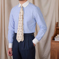 Collar Cotton Striped Long Sleeved Shirt