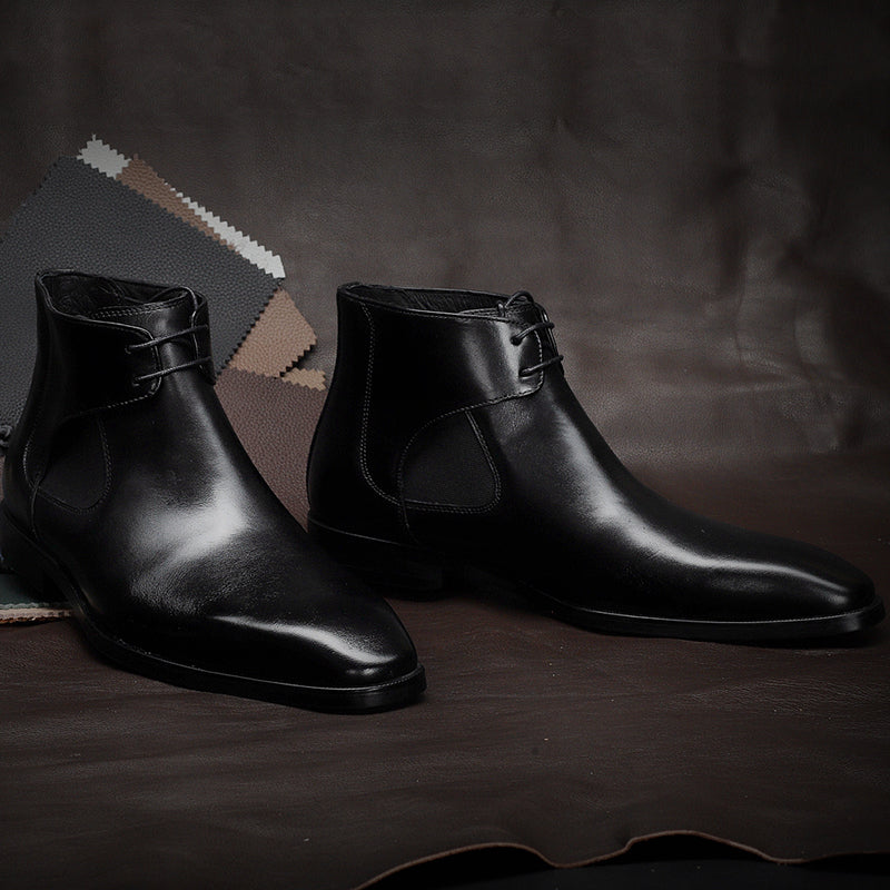 Men's High Top Carved Martin Boots