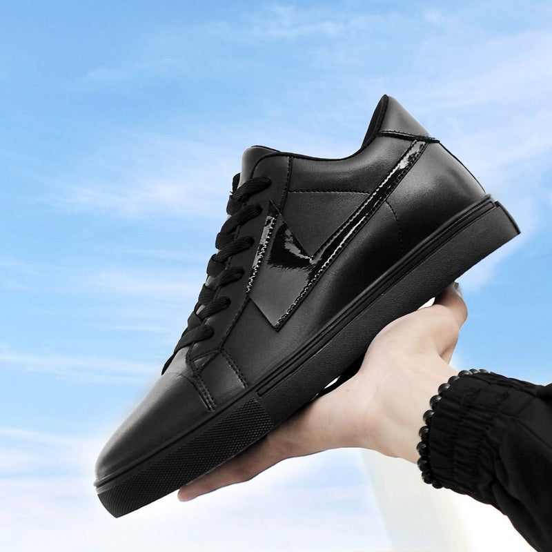 New Skateboard Cowhide Korean Style Height Increasing Insole Men's Shoes