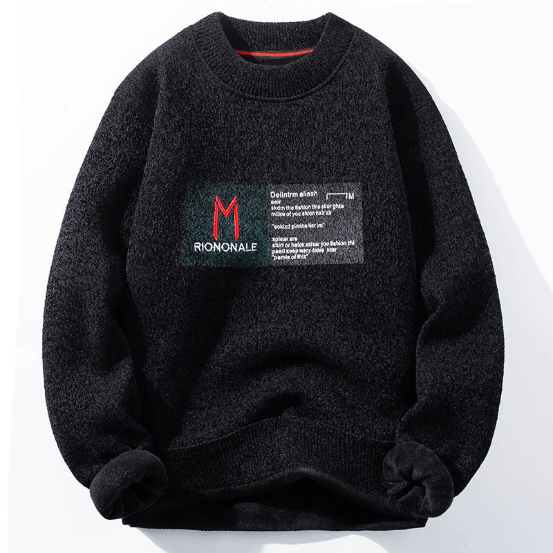 Trendy Fashion Round Neck Long Sleeve Warm Knit Sweater
