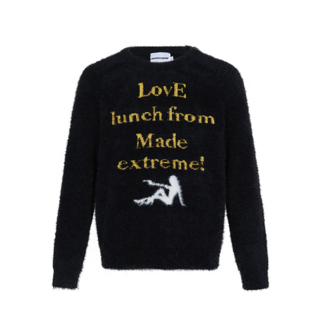 Niche Heavy Thin And Glittering Plush Design Dragon Year Sweater