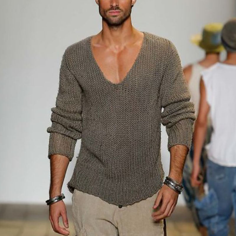 Autumn And Winter Men's Pullover Knitted Sweater