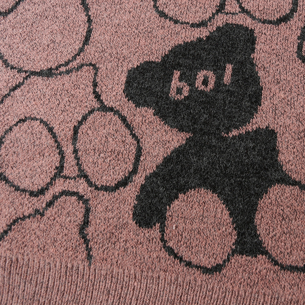 Bear Jacquard Knitted Sweater Men's Trendy Casual Sweater