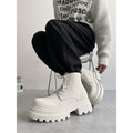 Autumn And Winter Leather Martin Boots High-top Leather Shoes Men's Shoes Fleece-lined
