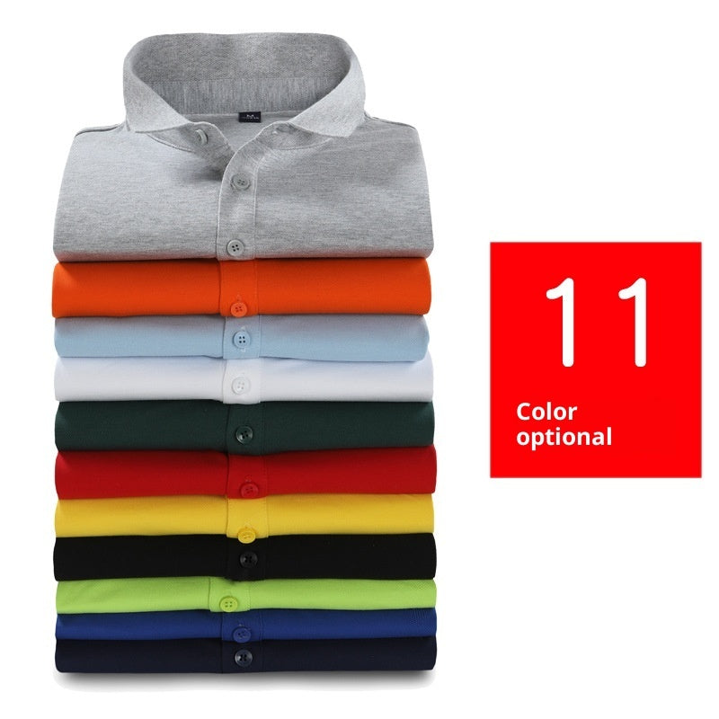 Mercerized Cotton Polo Embroidered Summer T-shirt