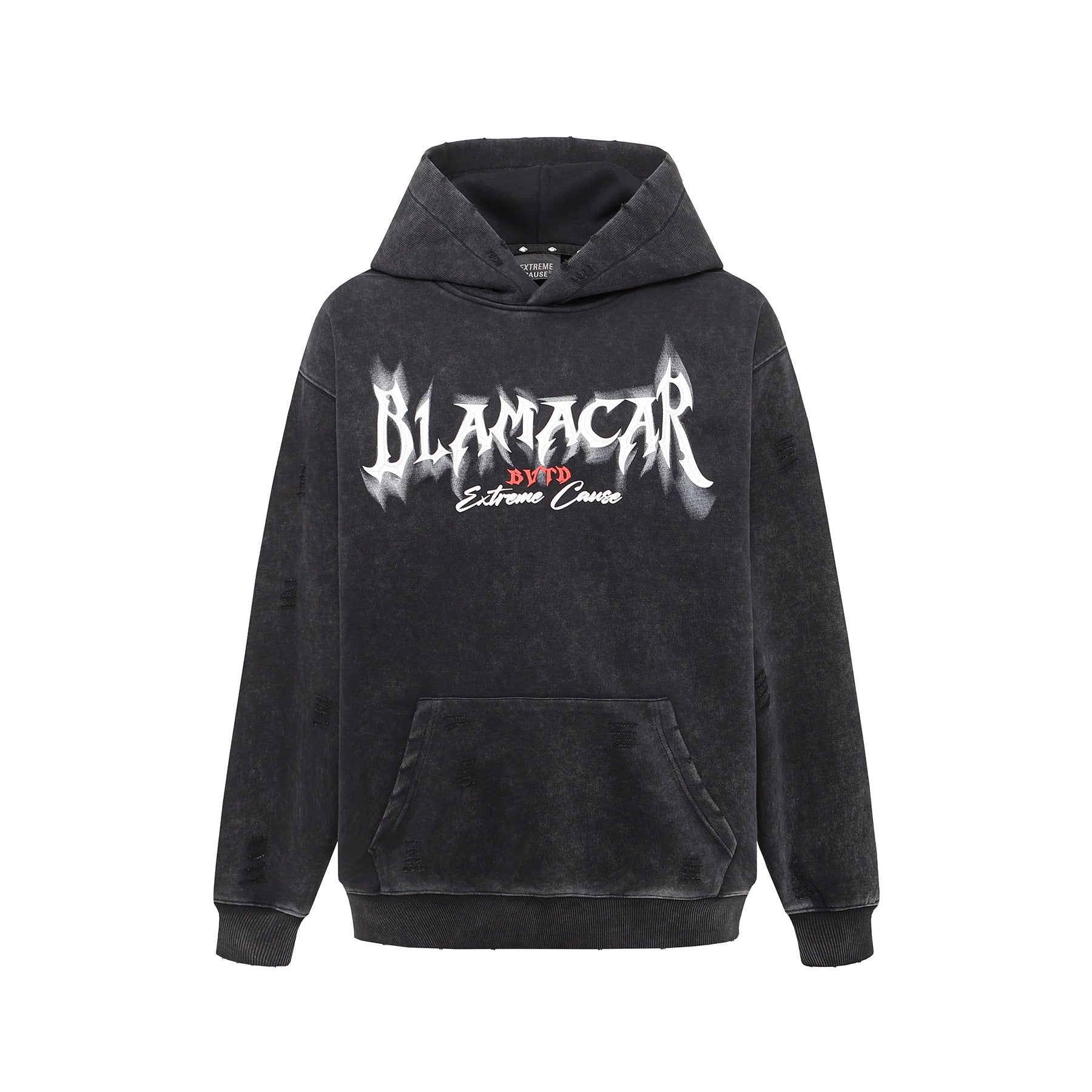 American Retro Heavy Washed Hoodie Design Sense Printed Hoodie