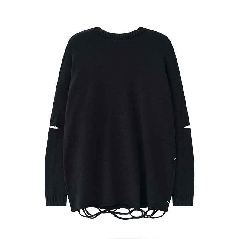 Round neck couple sweater men