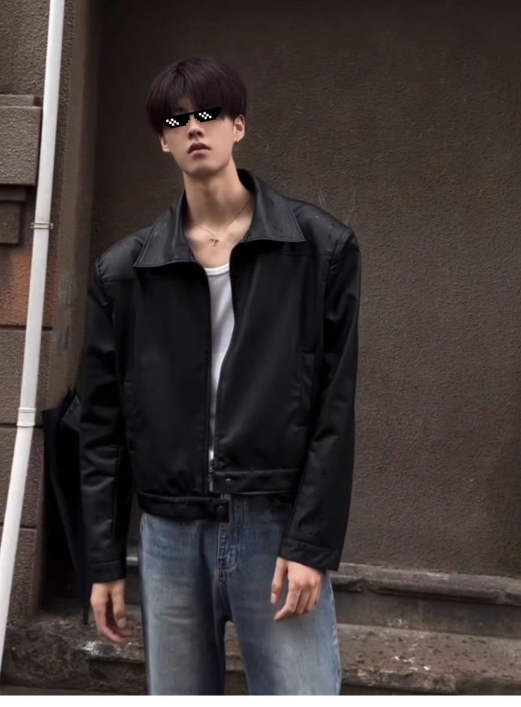 Leather Casual Baseball Uniform Motorcycle Jacket