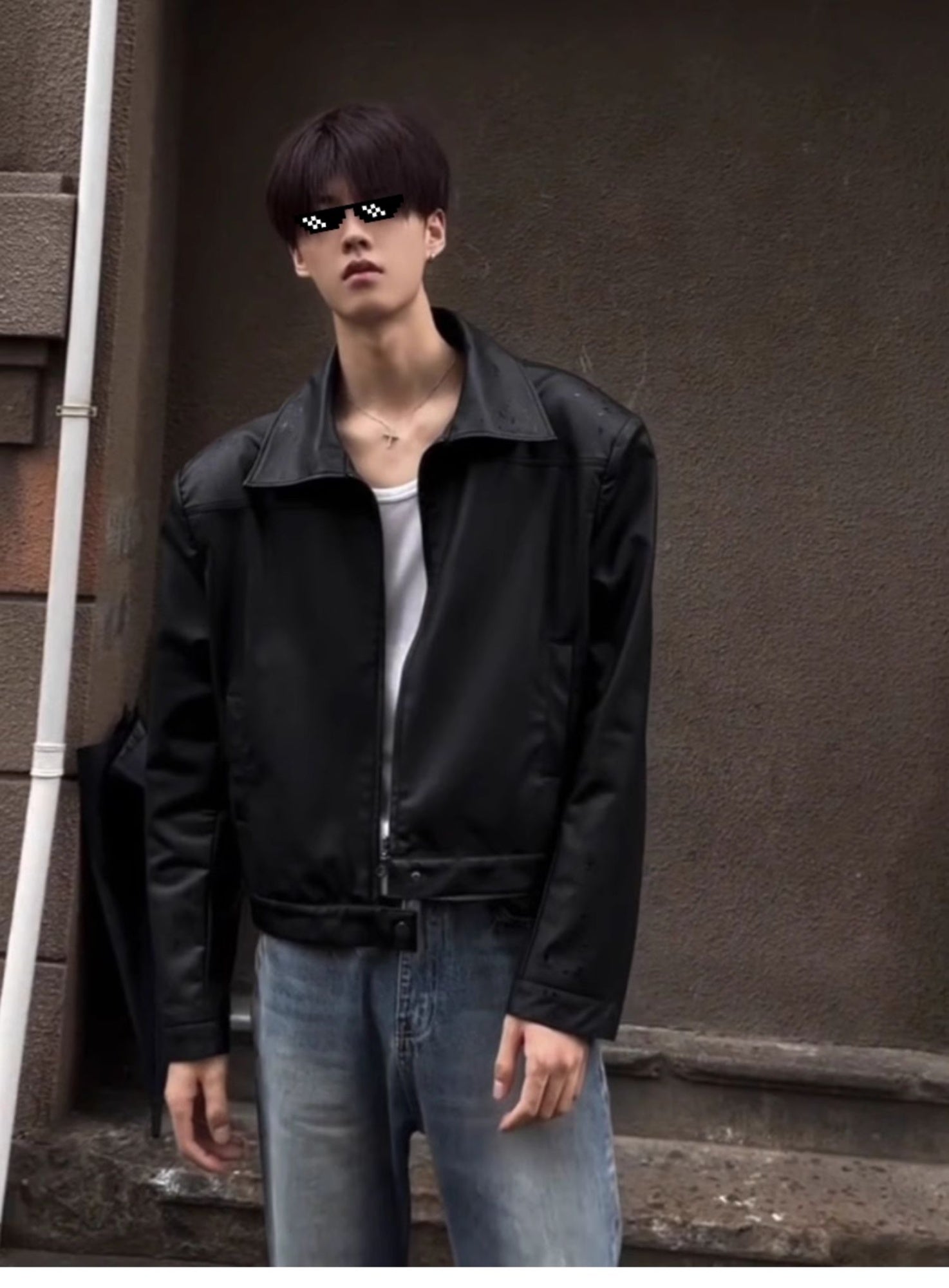 Leather Casual Baseball Uniform Motorcycle Jacket