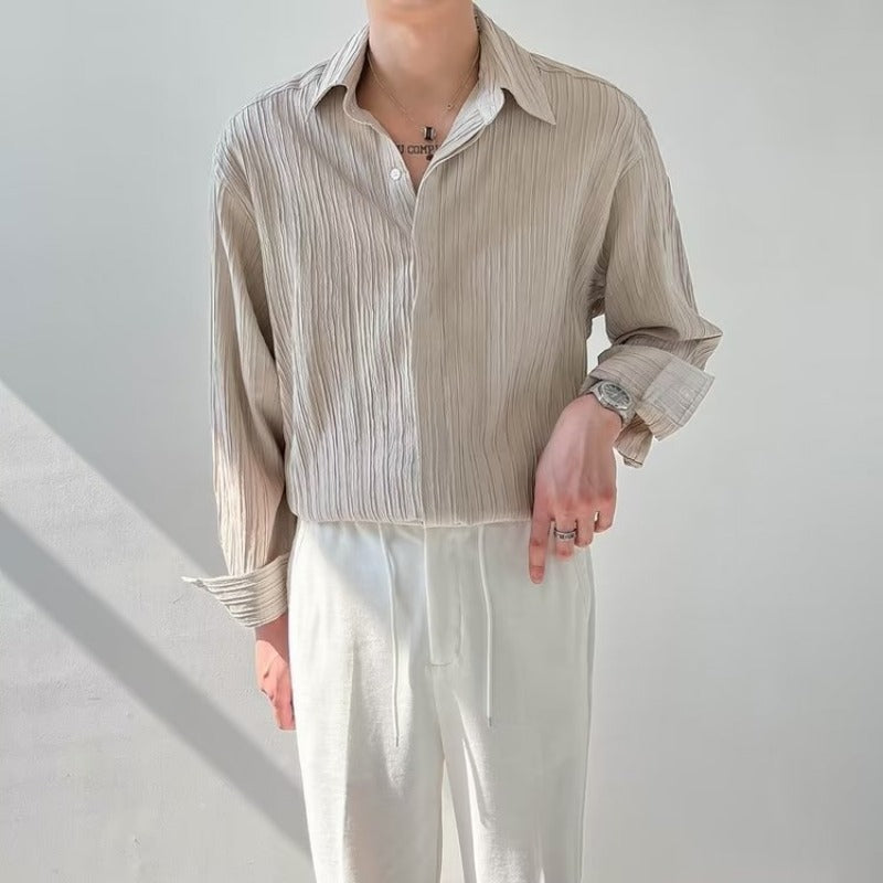 Men's Long Sleeve Loose Shirt