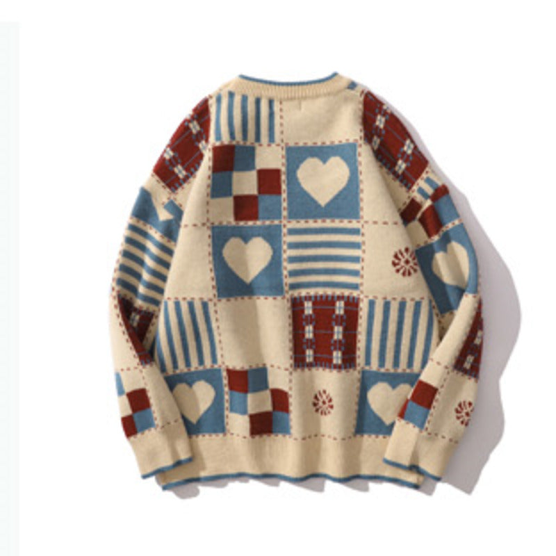 Niche Couple American Retro Loose Long-sleeved Sweater