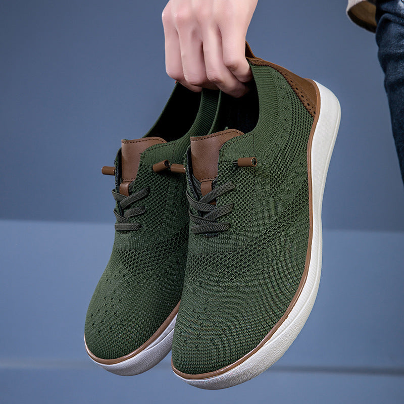 Men's Wide Toe Sports And Leisure Shoes With Mesh Face