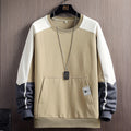 Round Neck Pullover Stitching Contrast Sweater