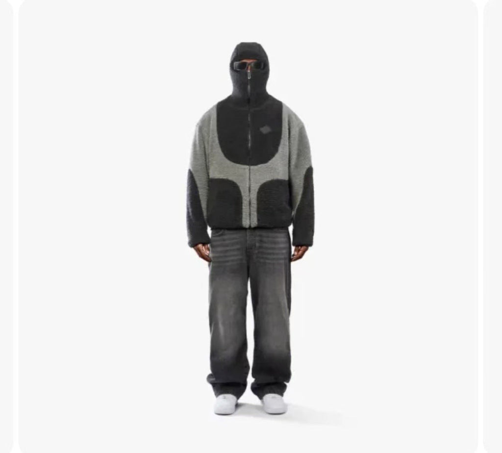 Men's Lamb Wool Hooded Zipper Coat