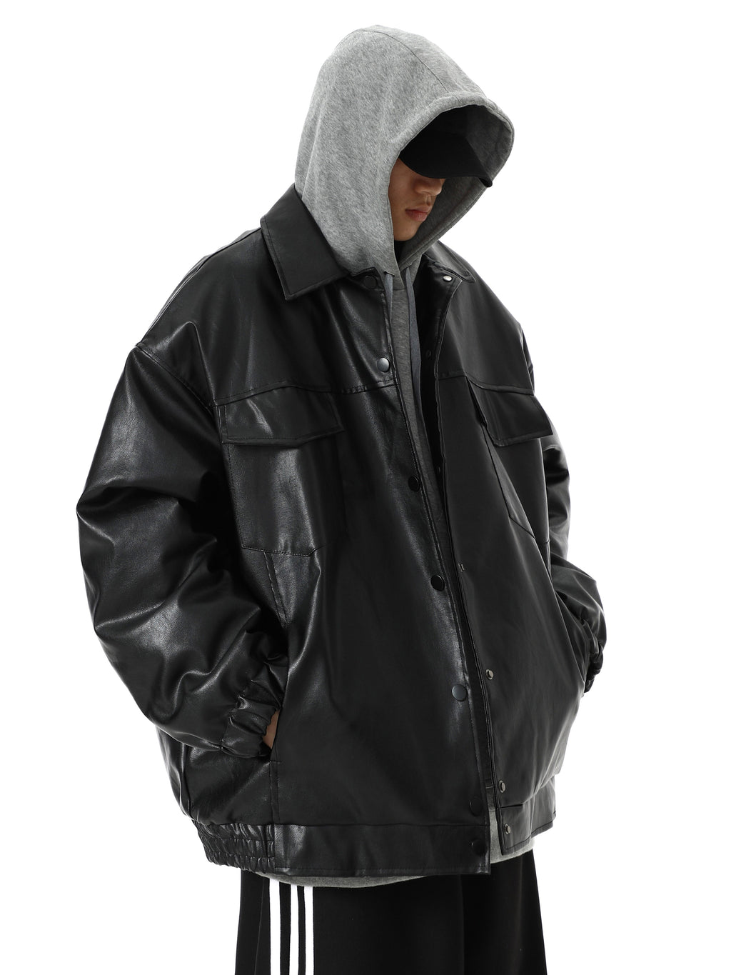 Men's Vintage PU Leather Coat