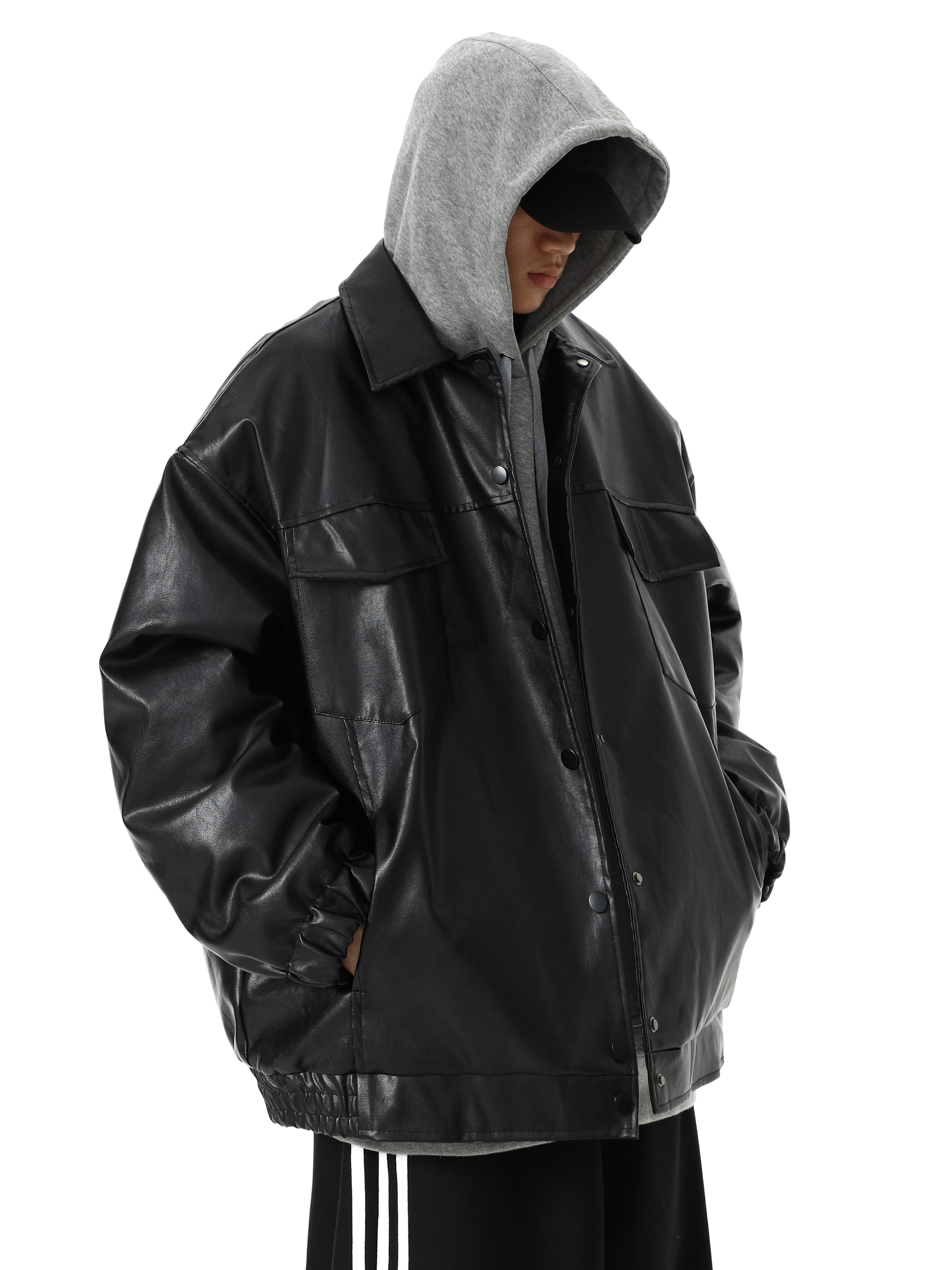 Men's Vintage PU Leather Coat
