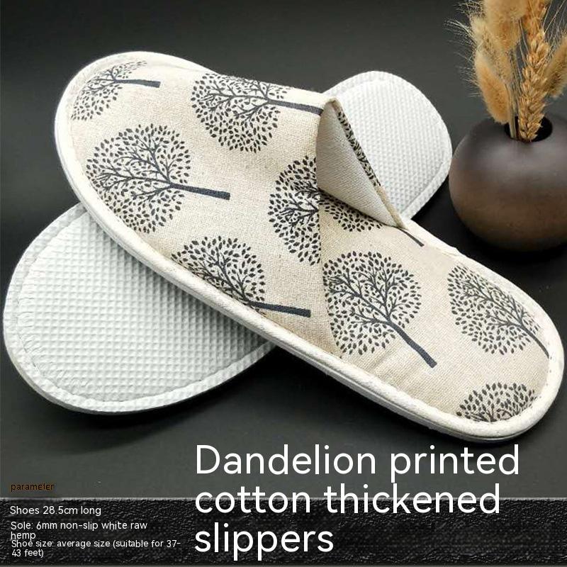 Disposable Slippers Cotton Print Toiletries