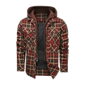 Men Long-sleeved Plaid Jacket