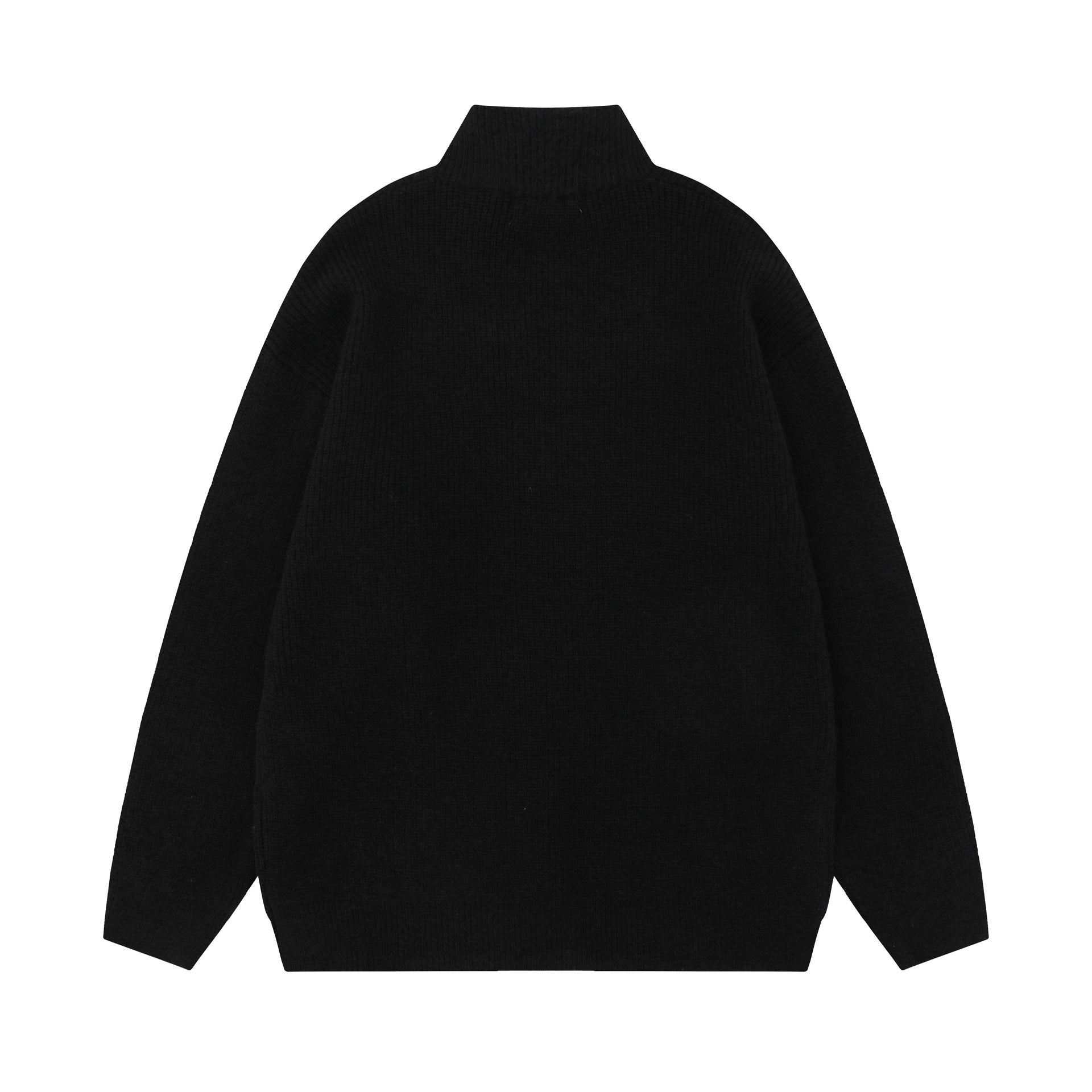 Men's Vintage Embroidered Stand Collar Sweater