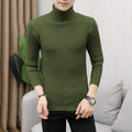 Men's Solid Color Turtleneck Slim Fit Sweater