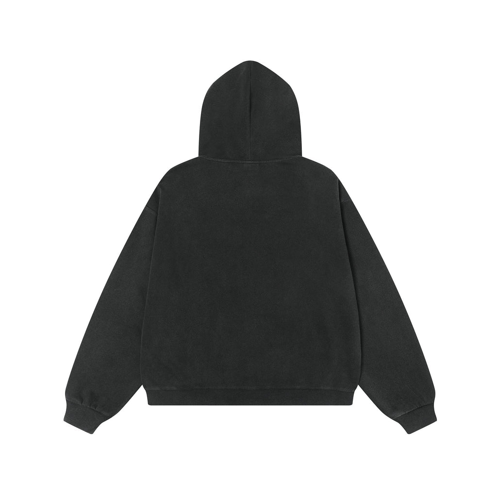 College Style Retro Washed Hoodie Coat Cardigan Zipper Sweater