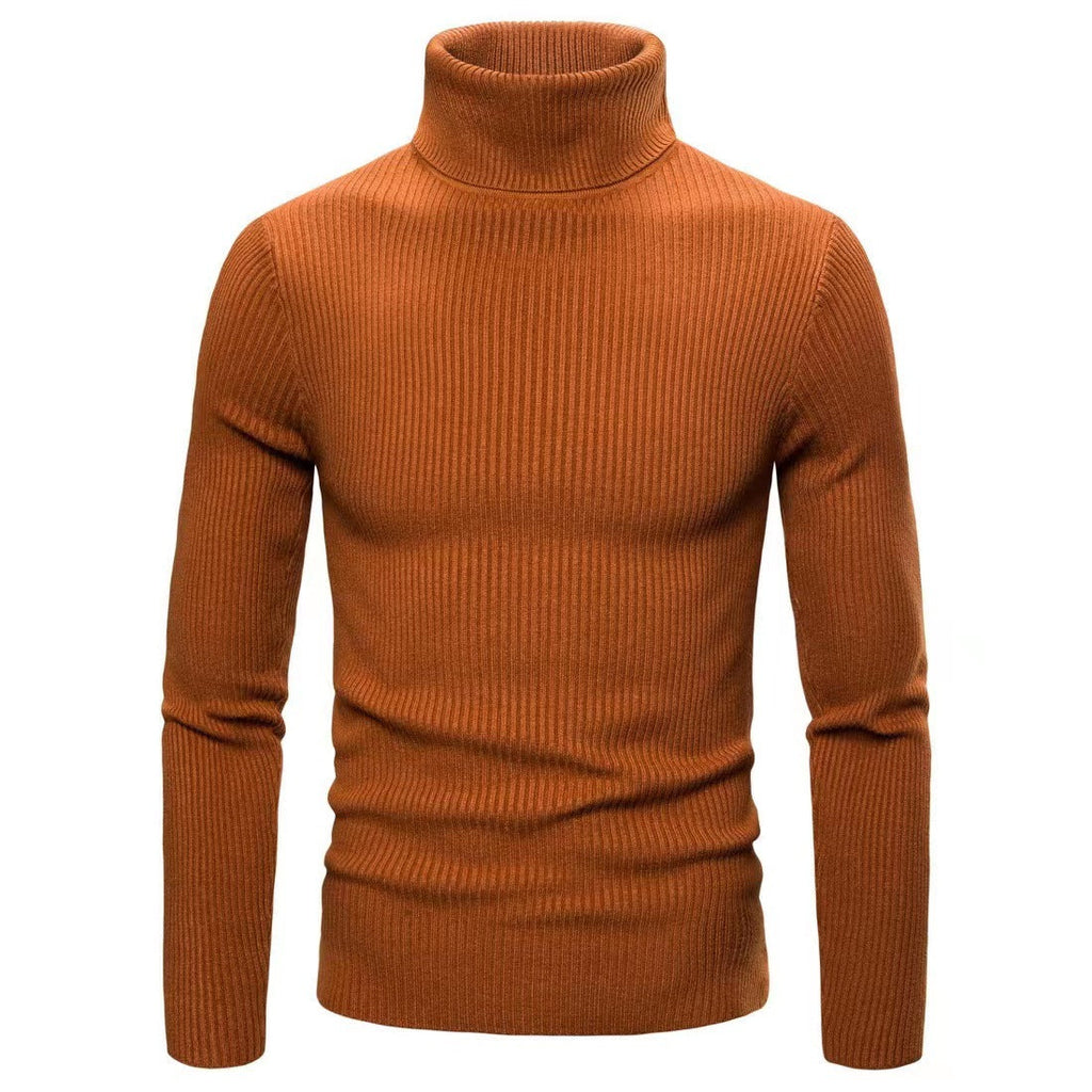 Men's Solid Color Turtleneck Slim Fit Sweater