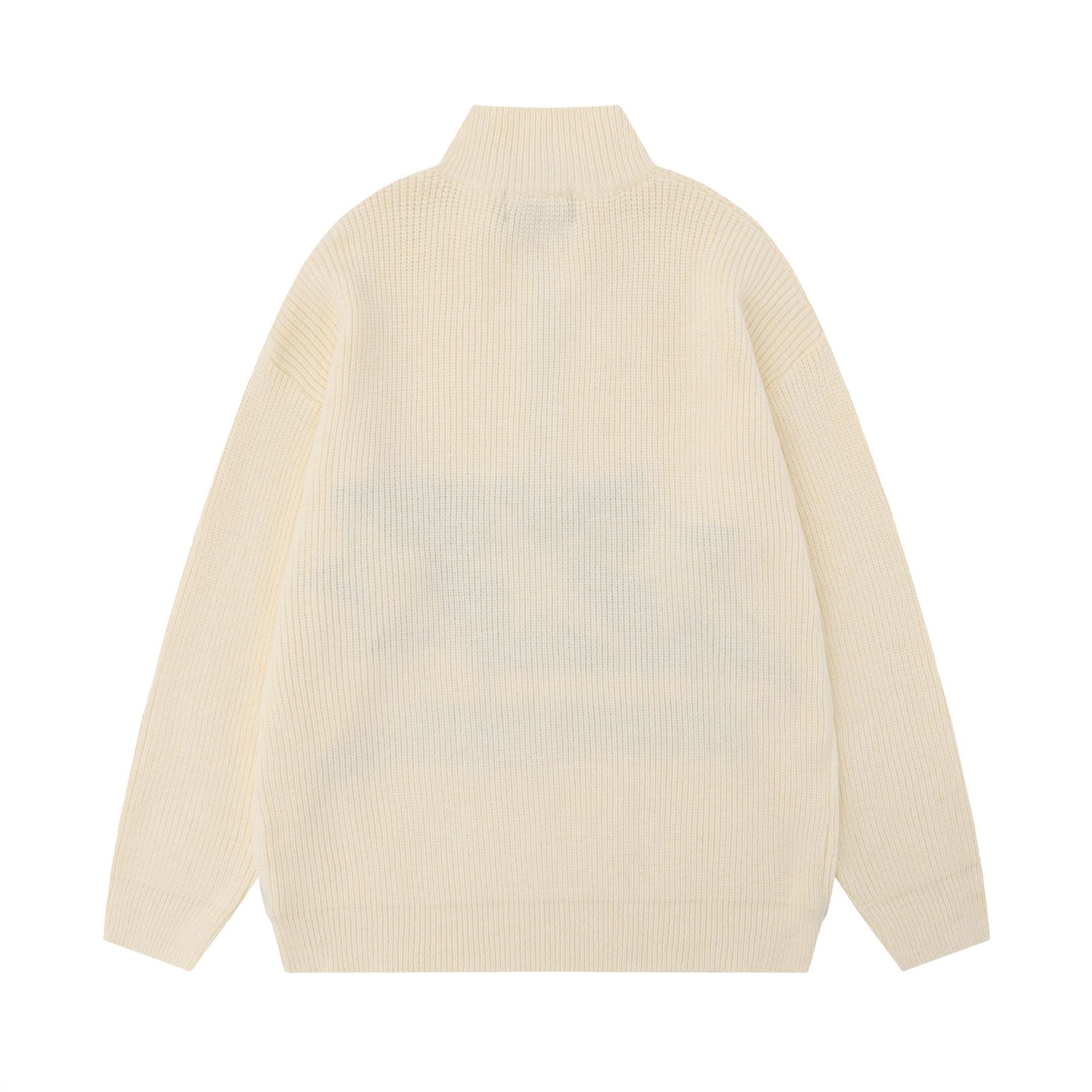 Men's Vintage Embroidered Stand Collar Sweater