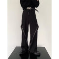 Men's Zipper Drape Straight Casual Pants