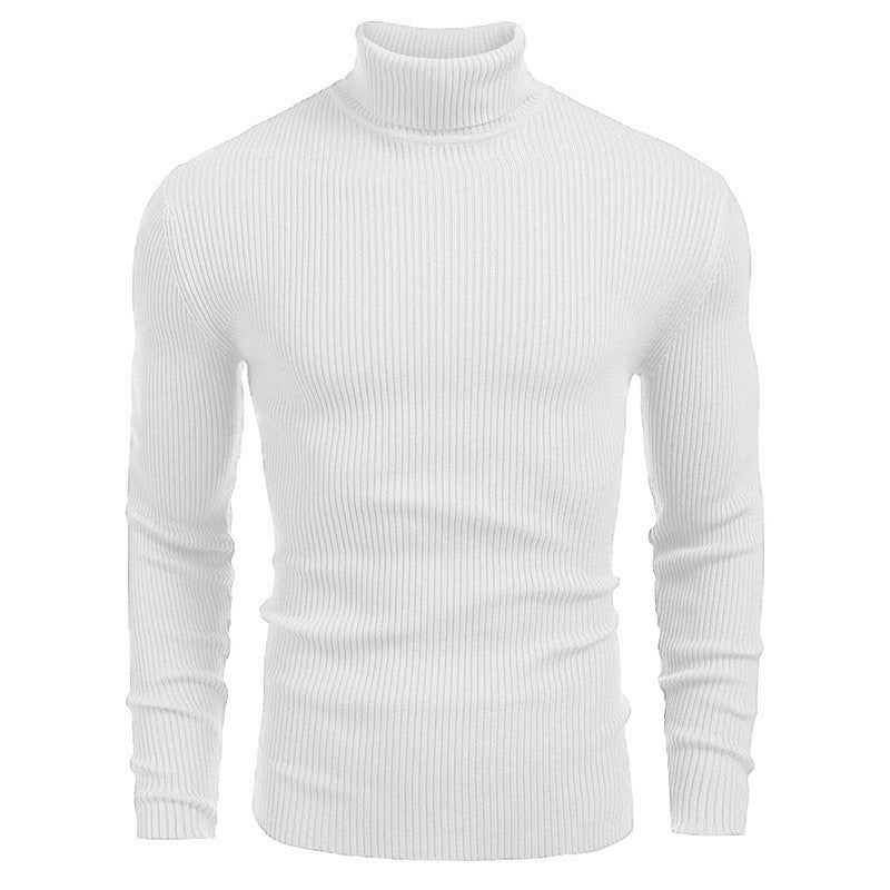 Autumn And Winter Men's Slim-fit High-neck Long-sleeved Sweater