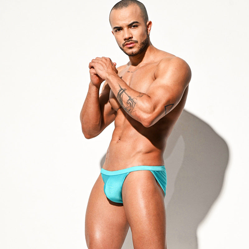 Men's High Fork Swim Briefs Sexy Low Waist Bikini Beach