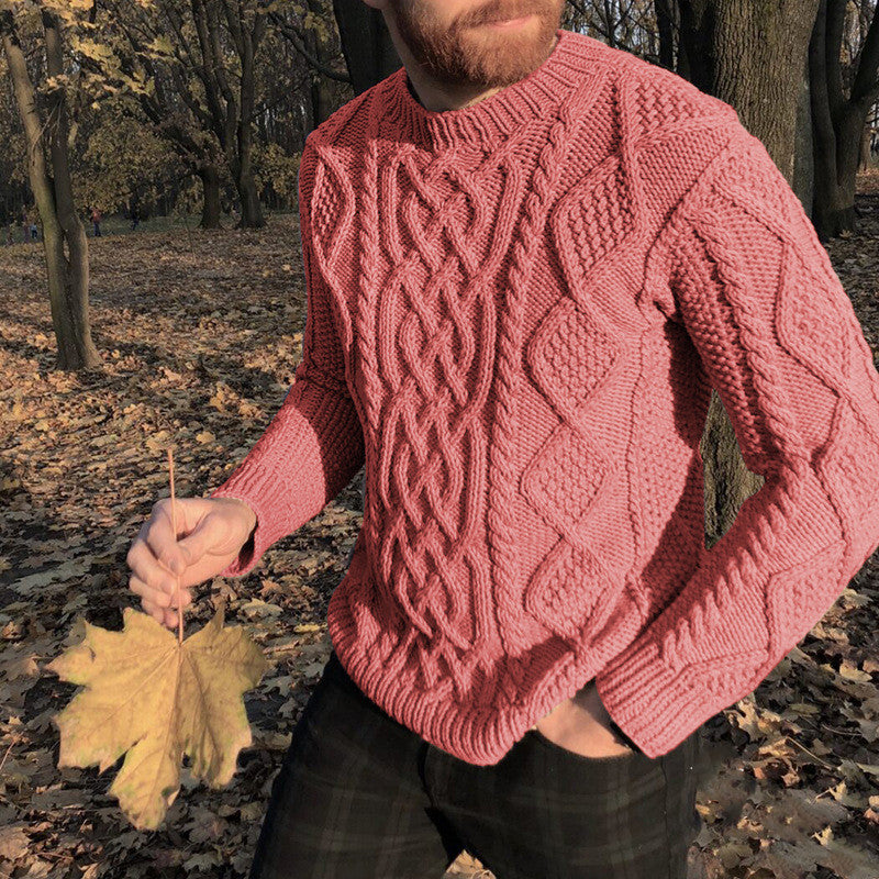 Plus Size Casual Knitted Sweater Men's Shirt Autumn And Winter