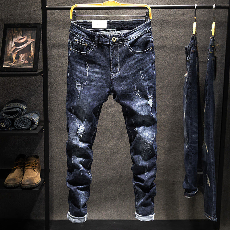 Fashion Slim-fitting Simple Men's Clothing Skinny Pants