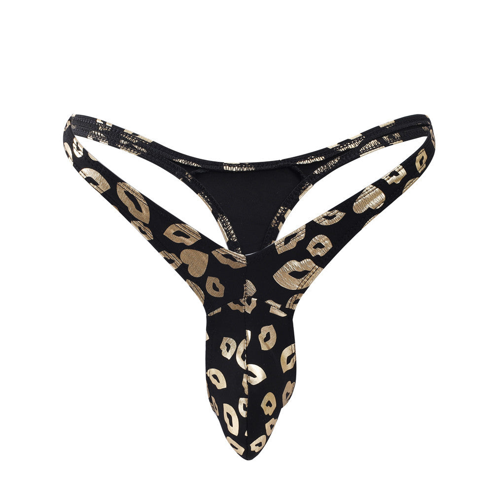 Men's Bright Color Elastic Printed Thong