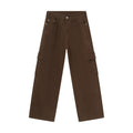 Men's Solid Color Basic Loose Casual Straight-leg Denim Trousers