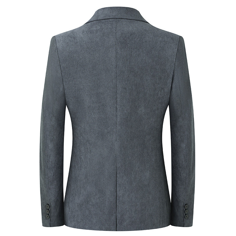 Solid-color Light-luxury Mens Casual Suit Jacket